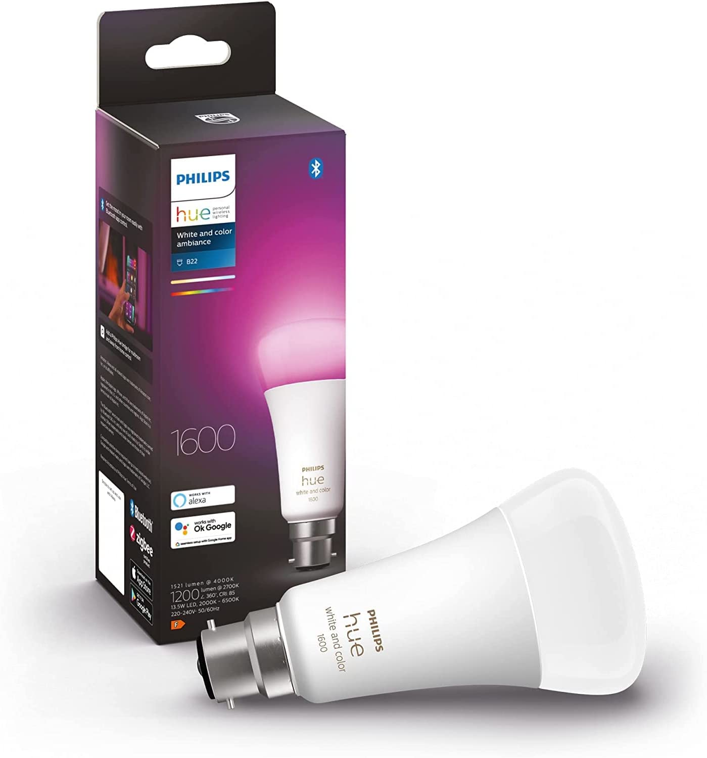 Philips Hue Bulb B22 15W A67 - White & Colour-Philips Hue-Philips Hue