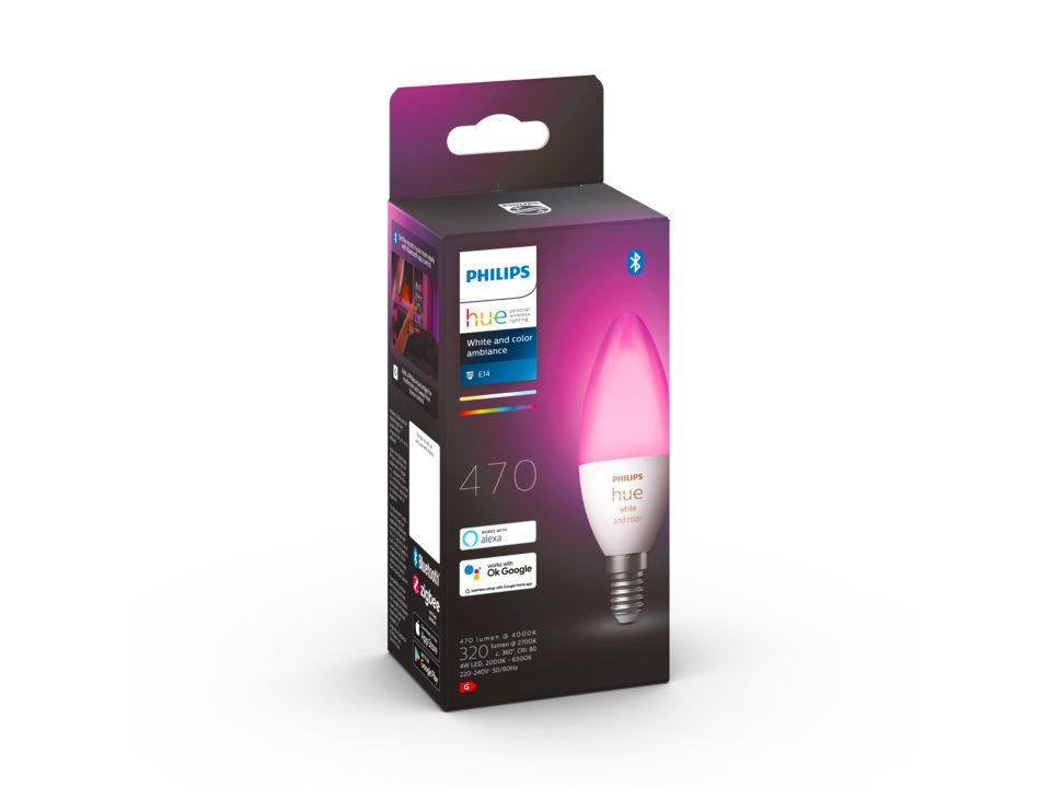 Philips Hue E14 Candle Globe - Colour-HUE Globes-Philips Hue