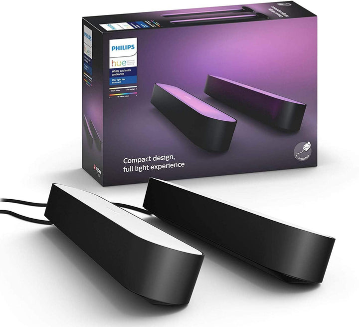 Philips Hue Play Lightbar White & Colour Ambiance - Double Pack - Black-LED Lightstrips-Philips Hue