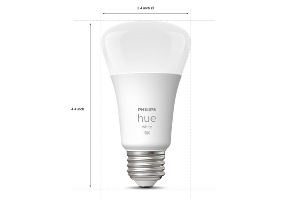 Philips Hue Smart Bulb 11W A60 E27 White (Twin Pack)
