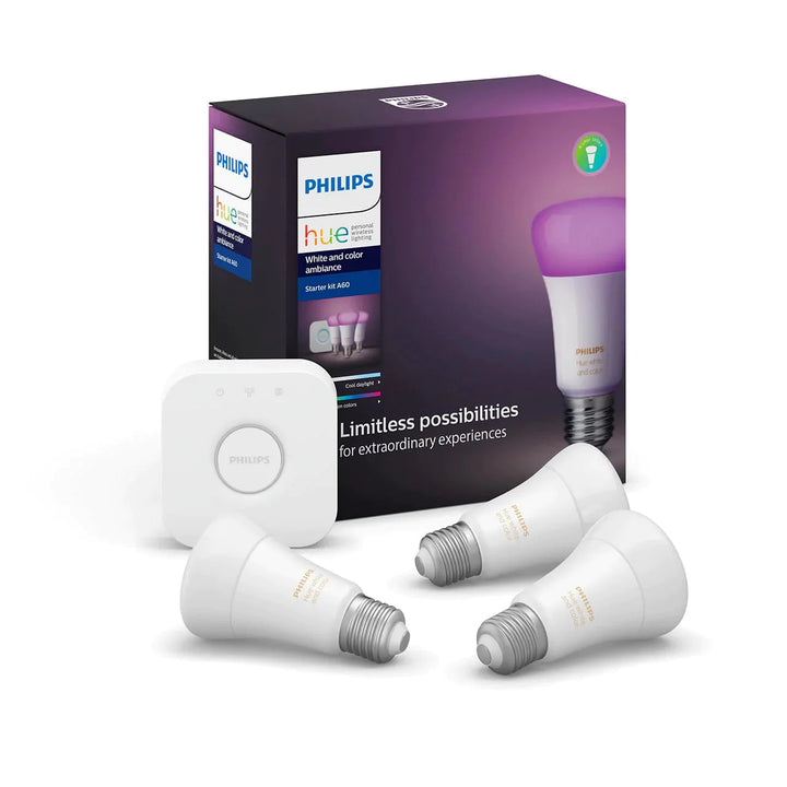 Philips Hue Starter Kit - White & Colour - E27 Screw-Philips hue starter kit-Philips Hue