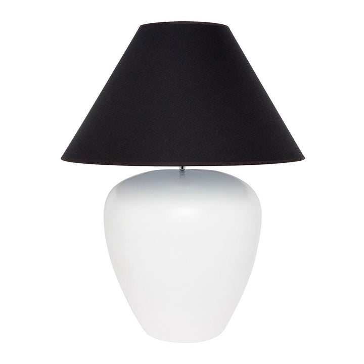 Picasso Table Lamp - White w Black Shade--Cafe Lighting and Living