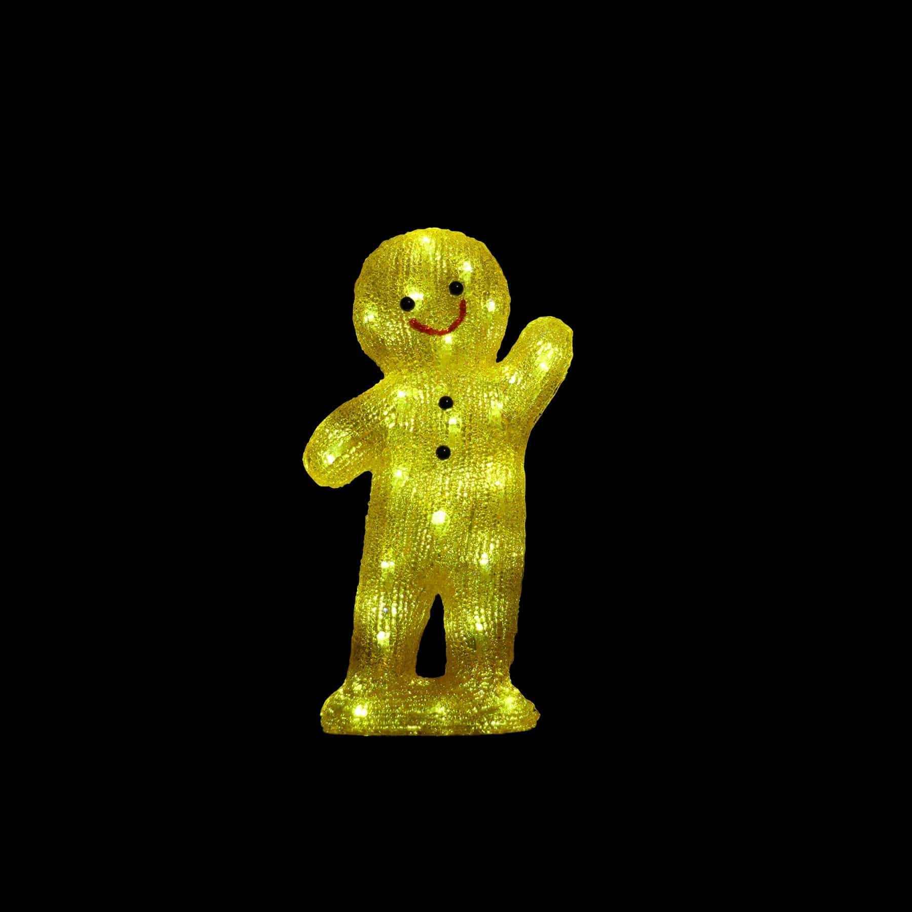 Acrylic Gingerbread Man - H40cm-Christmas Figure-Lexi Lighting