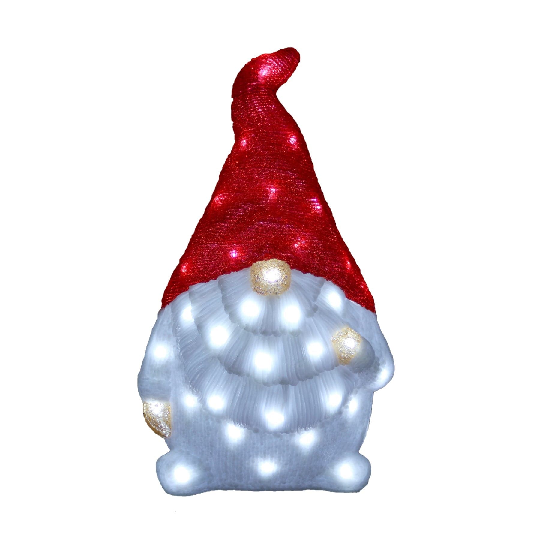 Acrylic Red Santa Gonk - H50cm-Christmas Figure-Lexi Lighting