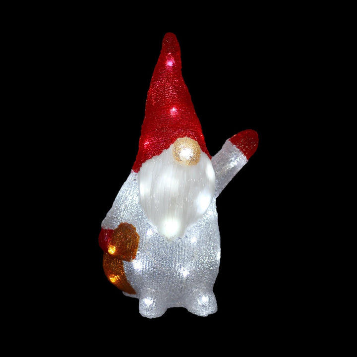 Acrylic Red Santa Waving Hand Gonk - H40cm-Christmas Figure-Lexi Lighting