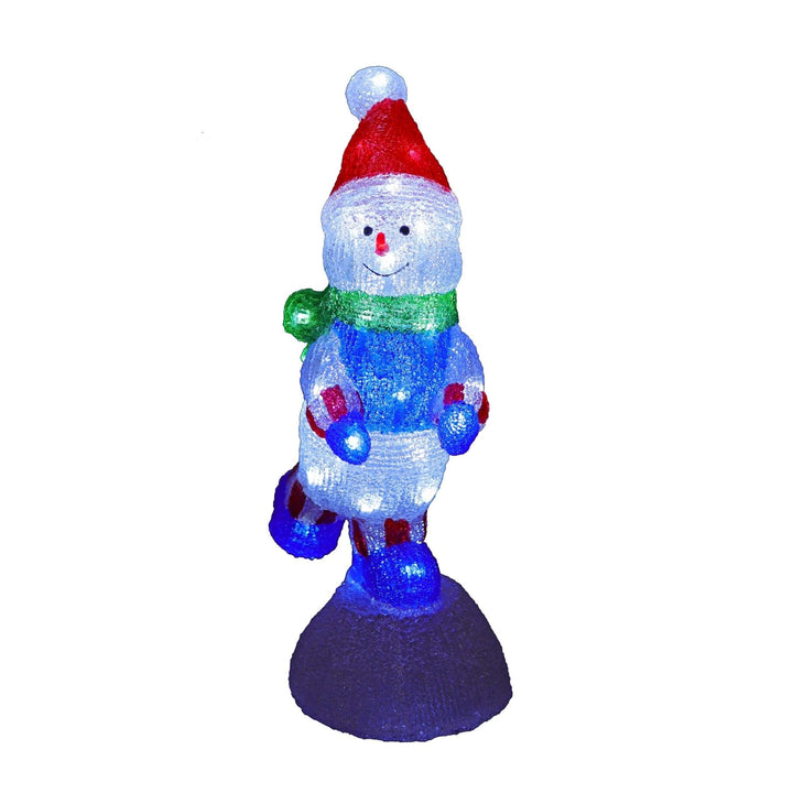 Acrylic Snowman on Snowball - H46cm-Christmas Figure-Lexi Lighting