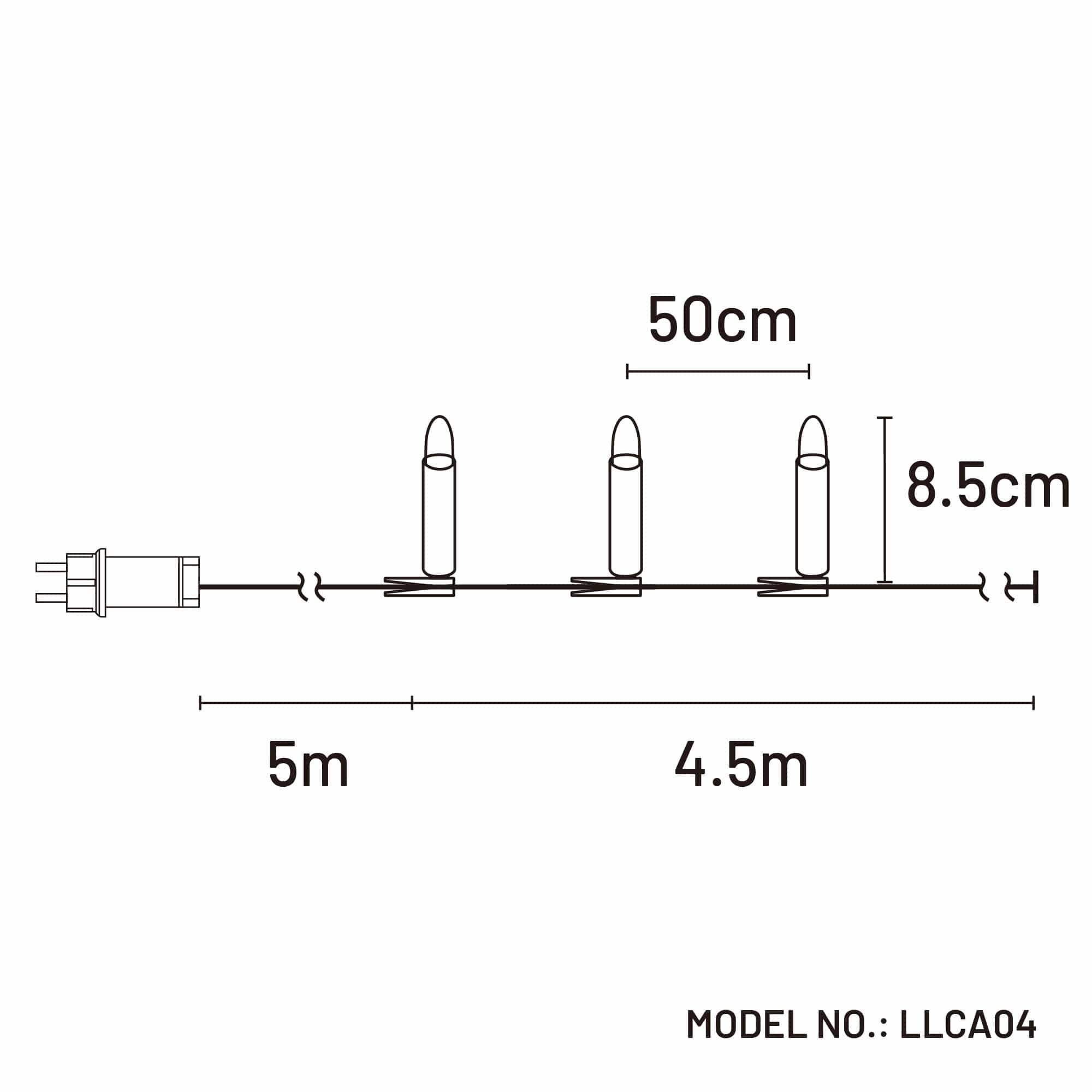 Set of 10 LED Candle String Light-Christmas Table Decoration&Candle-Lexi Lighting