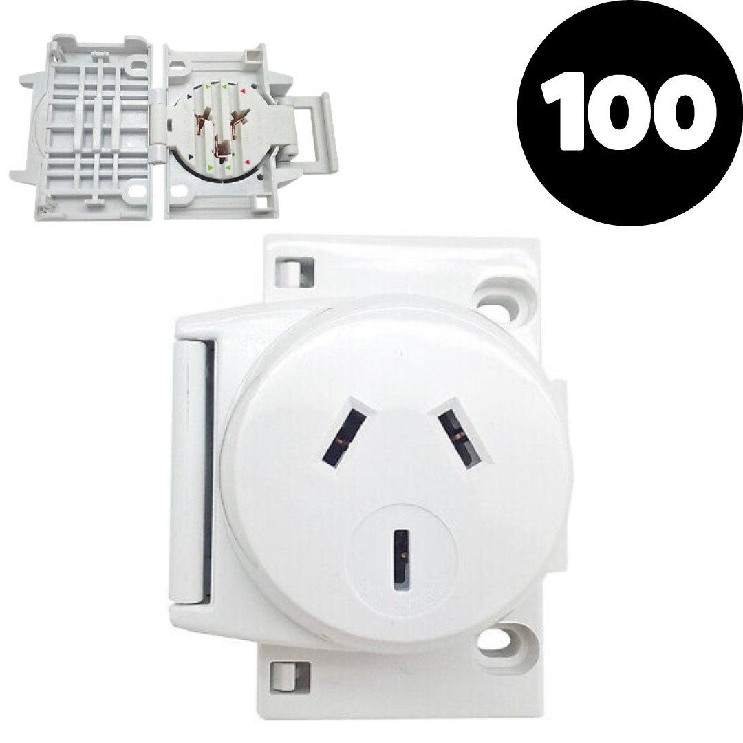 Quick Connect Plug Base 10A Surface Socket 3PIN Outlet For LED Downlights