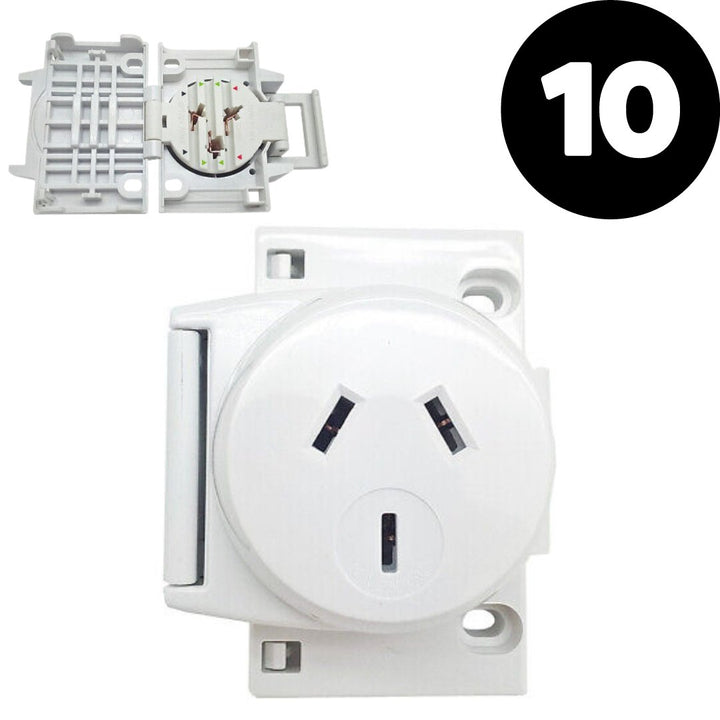 Quick Connect Plug Base 10A Surface Socket 3PIN Outlet For LED Downlights