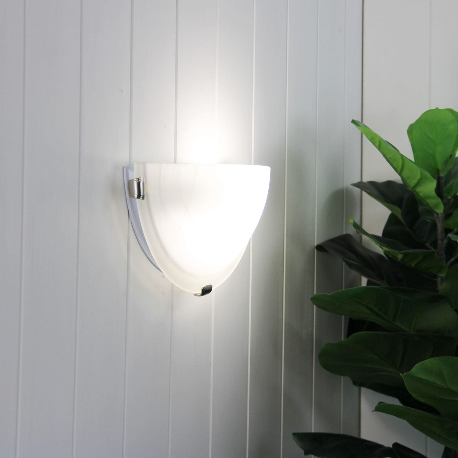 Remo 1 Light Wall Light 300mm Brushed Chrome - OL41340BCH