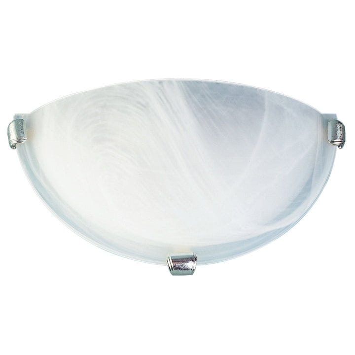 Remo Alabaster glass 1 Light Wall Light 300mm Brushed Chrome-Wall Sconce-Oriel Lighting