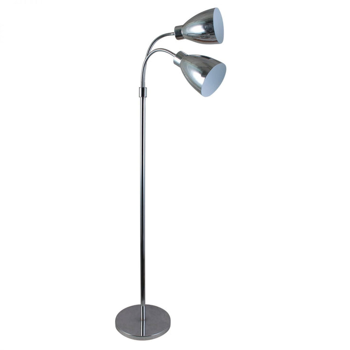 Retro 2 Light Floor Lamp Chrome - OL91206CH-Floor Lamps-Oriel Lighting