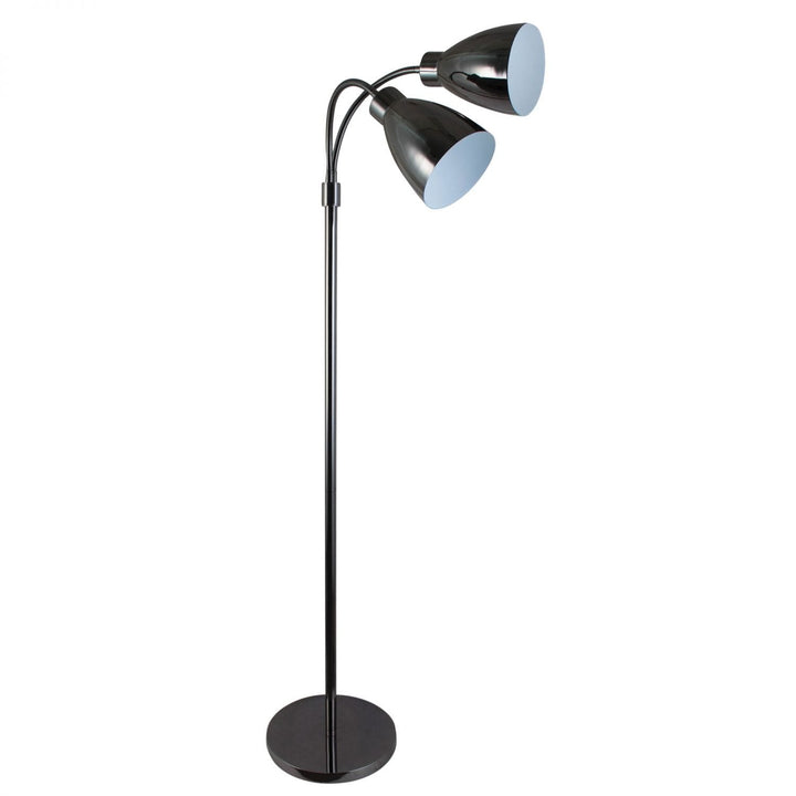 Retro 2 Light Floor Lamp Gunmetal - OL91206GM-Floor Lamps-Oriel Lighting