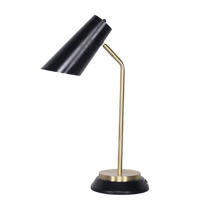 Sarantino Electric Reading Light Table Lamp Brass Finish - Black-Home & Garden > Lighting-Koala Lamps and Lighting