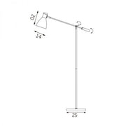 Scandinavian Adjustable Floor Lamp in White - LL-27-0037W photo 7