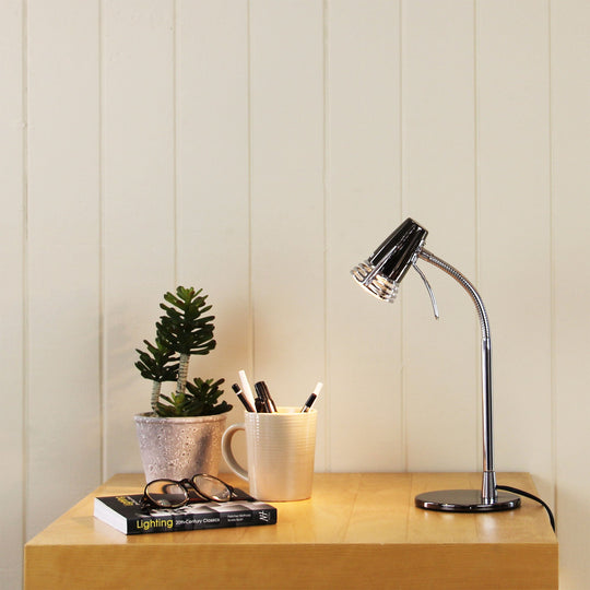 Scoot LED Desk Lamp Gunmetal and Chrome