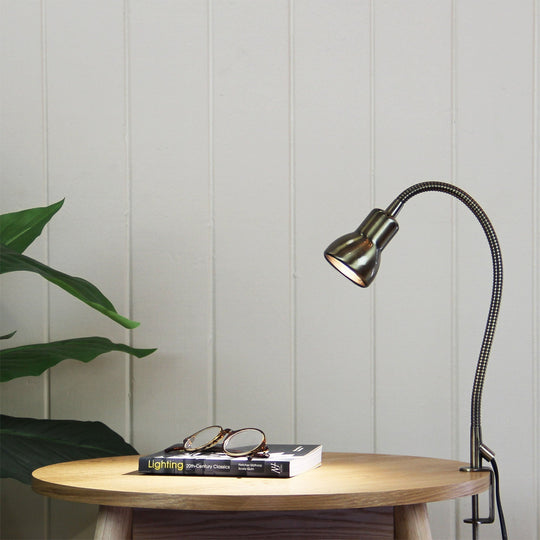 Scope Clamp Lamp Antique Brass