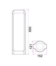 SEKER Exterior LED Bollard Light Dark Grey 13W 3000K IP65 500mm - SEKER2 photo 2