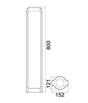 SEKER Exterior LED Bollard Light Dark Grey 13W 3000K IP65 800mm - SEKER3 photo 2