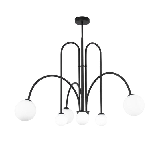 SESTINA Arched 6 Light Black Pendant