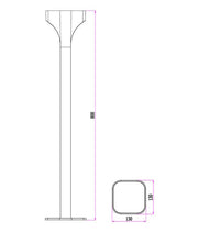 SHU Exterior LED Bollard light Dark Grey 11W 3000K IP65 800mm - SHU4 photo 2