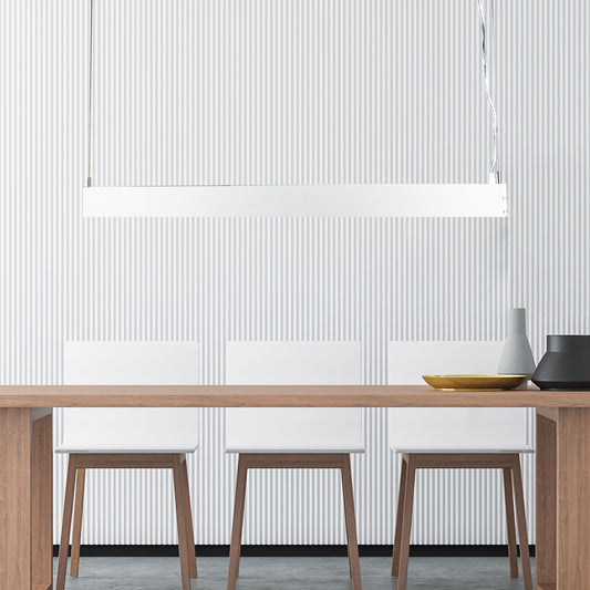 Slate 58W Up/Down LED Pendant White 1175mm - OL60780/1200WH-LED Pendants-Oriel Lighting