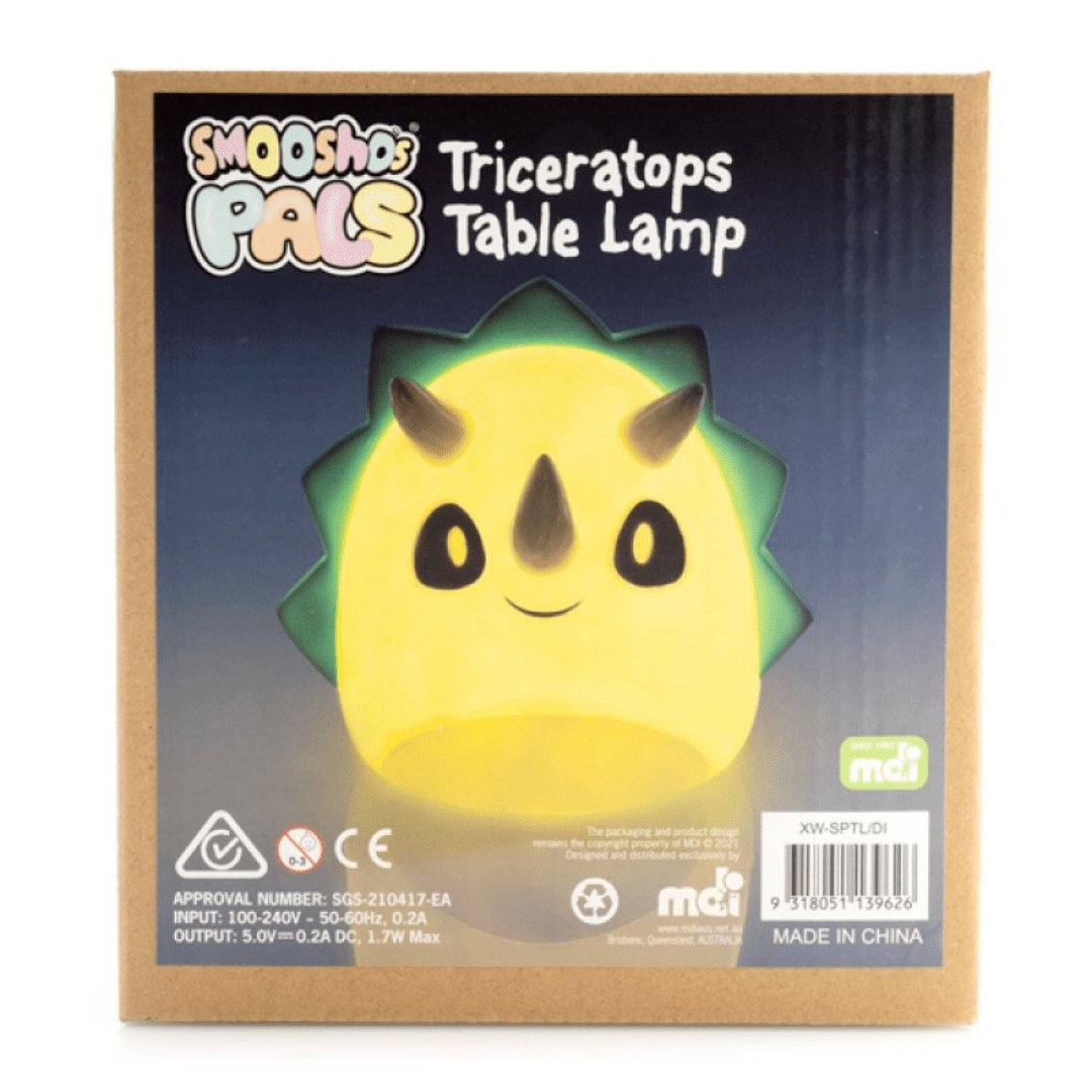 Smoosho's Pals Triceratops Table Lamp Night Light