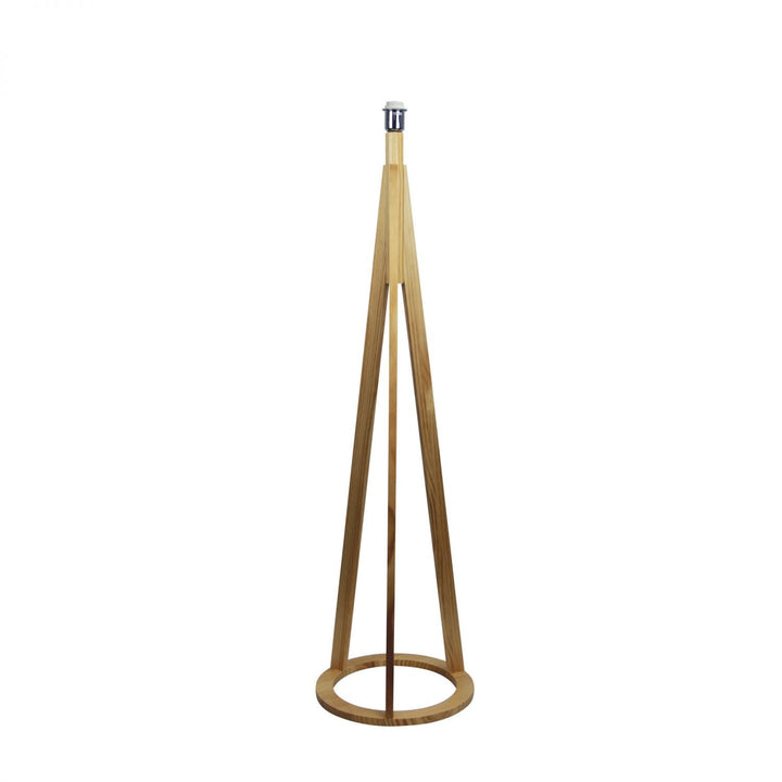 Stabb 1 Light Floor Timber Tripod Lamp Base - OL93283NAT-Floor Lamps-Oriel Lighting