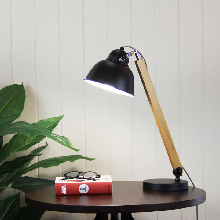 Steam Desk Lamp Black-TABLE AND FLOOR LAMPS-Oriel