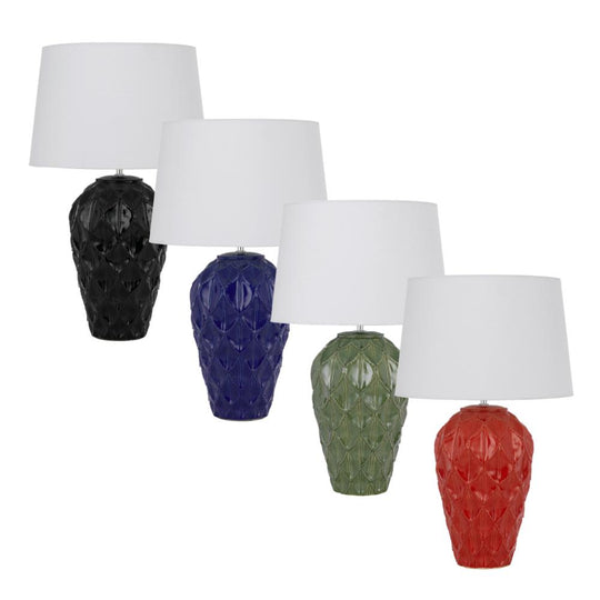 Telbix MADRID - Textured Ceramic Table Lamp