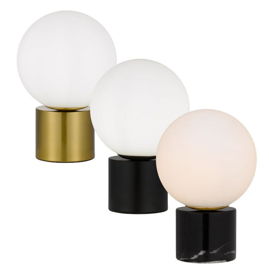 Telbix NOVIO - Art Deco Marble & Glass Table Lamp