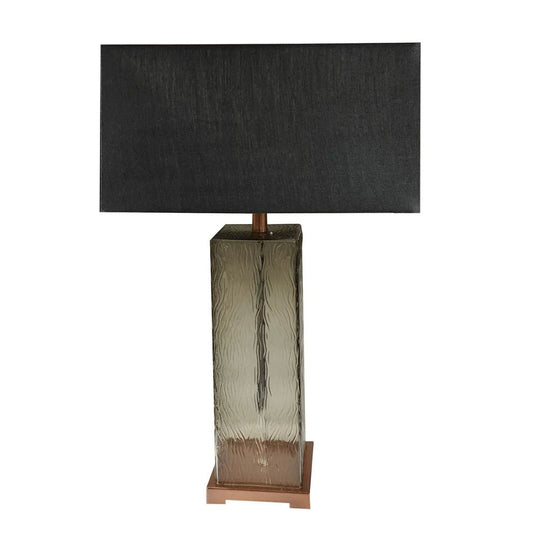 Telbix WILSON - Textured Smoked Glass Table Lamp