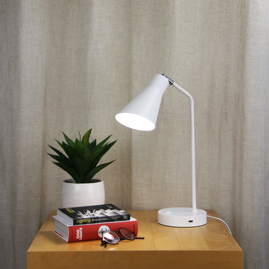 Thor Desk Lamp With USB White