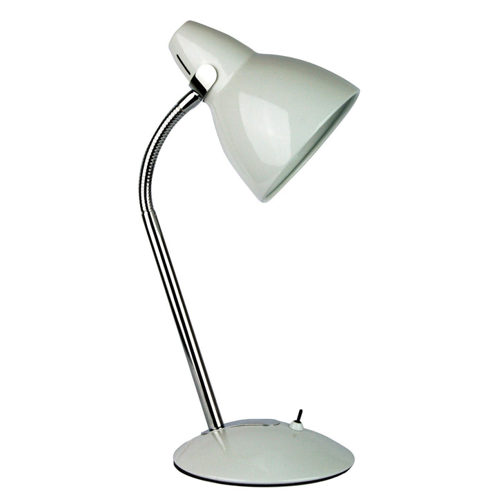 Trax Desk Lamp White-TABLE AND FLOOR LAMPS-Oriel
