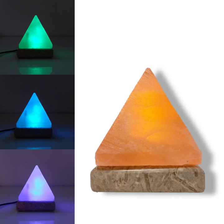 Salt Color Changing USB Colour Changing Pyramid Shape Himalayan Pink Salt Lamp Color Chang ...
