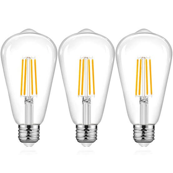 Value Triple Pack 8W LED ST64 Dimmable Pear Shape Filament Clear Globe - E27 CLA Lighting, GLOBES, value-triple-pack-st64-8w-led-dimmable-pear-shape-filament-clear-globe-b22-e27