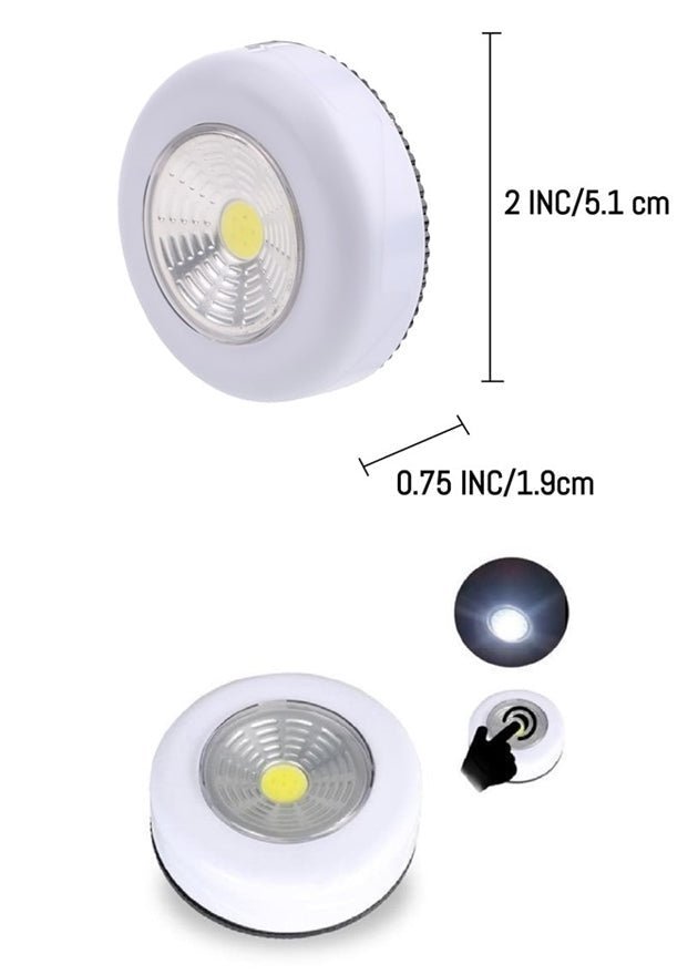 Wireless Peel n Stick Lights with COB LED Technology 2pk--Brillar