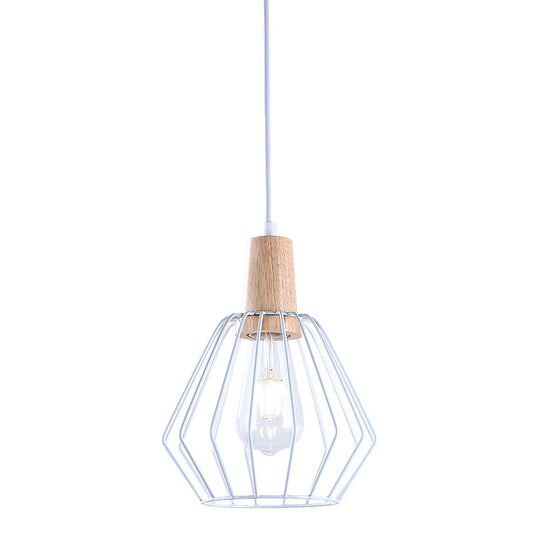 Wood Pendant Light Bar White