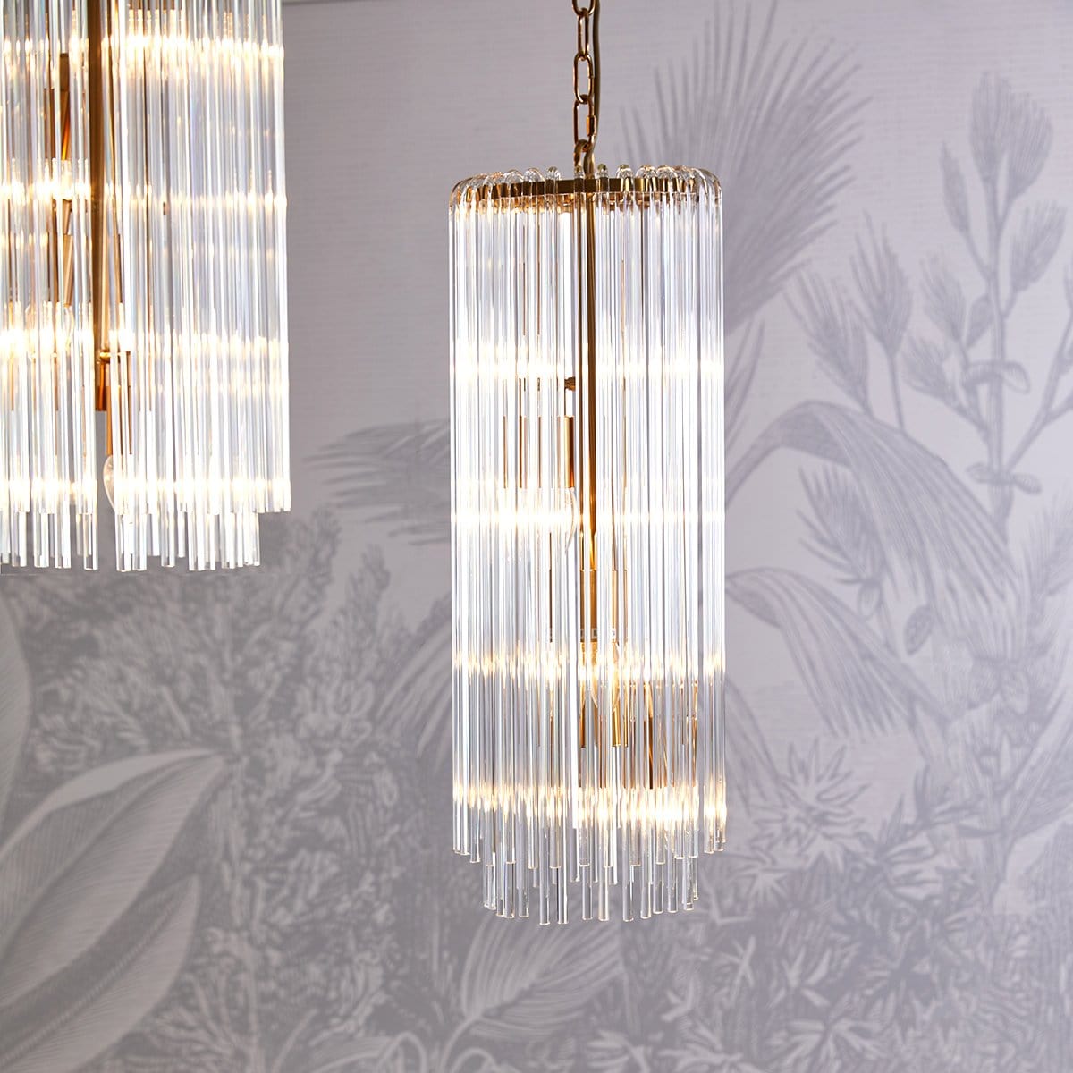 Cafe Lighting ZARA Brass - 4 Light Long Pendant-Pendant Light-Cafe Lighting and Living