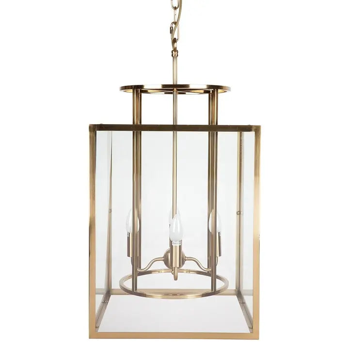 A large brass dome pendant by Cafe Lighting and Living